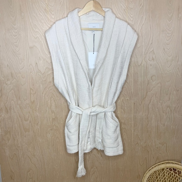 IRO Cream Sleeveless Wrap Jacket - Picture 5 of 8